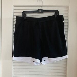 H&M Men’ Black Athletic Shorts with White Trim Size XL